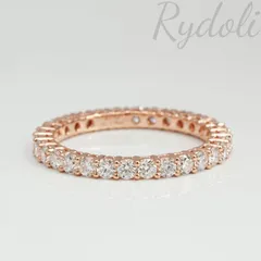 K18 2.1mm オーダーメイド フルエタニティリング ラボグロウンダイヤ ダイヤエタニティ 合わせやすい 人気アイテム 上品 日常使い 華や エレガント 指輪 重ね付けおすすめ 洗練さ 高級感 細身リング 日常に輝き 18金ピンクゴールド製 ダイヤリング