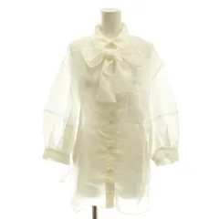 スナイデル SNIDEL 25SS タイ付きバルーンブラウス シャツ シアー F アイボリー /DF ■OS