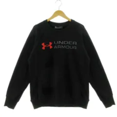 アンダーアーマー UNDER ARMOUR クルーネックスウェット トレーナー ロゴプリント 長袖 裏起毛 ブラック 黒 L