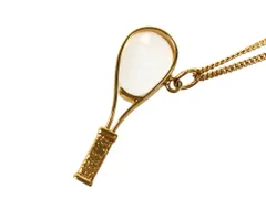 スワロフスキー　SWAROVSKI　テニスラケット　tennis　クリスタル　ネックレス　ゴールドカラー　送料無料