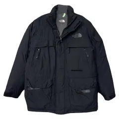 THE NORTH FACE ザノースフェイス ブラック ロゴ ダウン アウター S