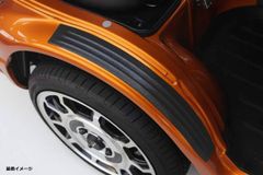 S500P/S510P 前期 後期 ハイゼットトラック フロントインナーフェンダープロテクター チッピングブラック 左右 両面テープ付 ステンレス素材 SUS304