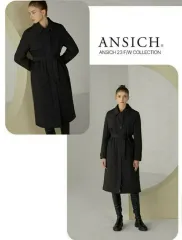 (88) アンジク カシミアブレンド キルティング トレンチコート