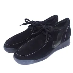 サルヴァトーレフェラガモ Salvatore Ferragamo モカシン シューズ ガンチーニ ロゴ スエード 切替 レザー 6 D 約23.5cm 黒 ブラック ■MNK4 0128