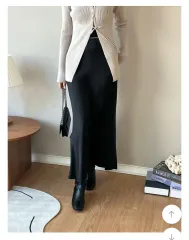 バンディングサテンスカート