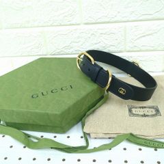 グッチ GUCCI ペット用 首輪 インターロッキングG レザー 箱付き GG