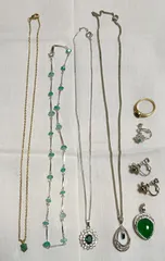 緑石　緑系アクセサリーまとめ売り　N14