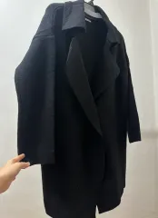 (新品) ブラック ルーズフィット ニット コート カーディガン