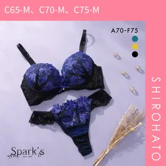 【SHIROHATO公式】【正規品・新品】スパークス SPARKS グランローズ ブラジャー Tバックショーツ セット ABCDEF 脇高 谷間 盛りブラ バックレース(C65-M、C70-M、C75-M)