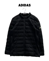 (L) adidas アディダス ゴルフ グースダウン 軽量 ダウンジャケット ブラック