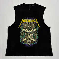 H&M エイチアンドエム METALLICA ワールドワイアード ノースリーブ シャツ サイズ:M カラー:ブラック Y-165