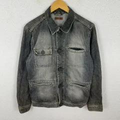 BIG JOHN ビッグジョン デニムジャケット 無地 ブラック Mサイズ メンズ 古着 ワーク系 アメカジ