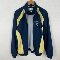 RUSSELL ATHLETIC ラッセルアスレティック ジャンパー ジャケット ロゴ刺繍 ネイビー Mサイズ メンズ 古着 スポーツMIX ストリートのサムネイル
