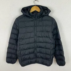 UNIQLO ユニクロ 中綿ジャケット 無地 ブラック 160サイズ レディース 古着 シンプル シティーボーイ