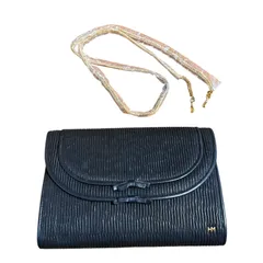 森英恵 2wayバッグ　ショルダーバッグ　ブラック　クラッチバッグ　フォーマル　HANAE MORI