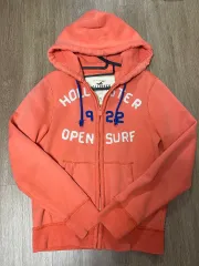 ホリスター コーラル オレンジ フードジップアップ S