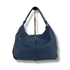 ボッテガヴェネタ　BOTTEGA VENETA ワンショルダーバッグ　ホーボーバッグ　イントレチャートレザー　ネイビー　紺色