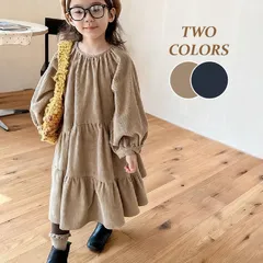 袖ボリューム コーデュロイ ワンピース キッズ 110cm 女の子