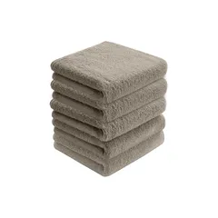 【新着商品】AYO フェイスタオル ホテル仕様 5枚セット ダークブラウン ふかふか 綿100% 34×80cm 高吸水 耐久性 無地 毛羽落ち少ない ギフト