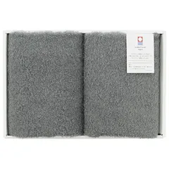 【新着商品】今治ファクトリー 今治タオル 認定 フェイスタオル ギフトセット 日本製 濃グレー 約80×34cm 2枚入