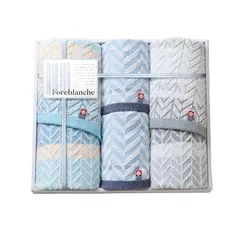 【新着商品】今治タオル ボックス入り プレゼント 箱入り 日本製 贈答(フォレブランシュ,フェイスタオル2枚・ウォッシュタオル2枚)