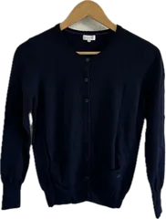  【美品】MACKINTOSH PHILOSOPHYマッキントッシュフィロソフィー　カーディガン　アウター　ネイビー　レディース　38サイズ【Z1755】