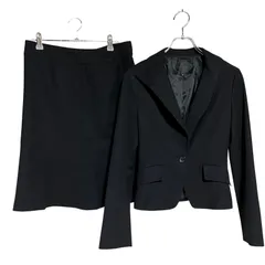  UNTITLED アンタイトル セットアップ 上下 ２点 ジャケット スカート ブラック 黒 レディース 2【ZK40】