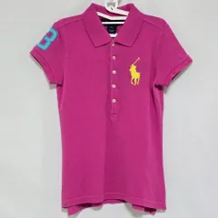 ラルフローレン ピンク ビックロゴ 半袖 カラーTシャツ 7歳 0626