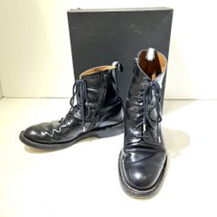 交渉可 Kyoji Maruyama サイドジップ レザーブーツ ネイビー 美品