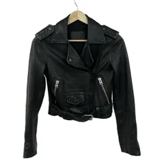 All Saints(オールセインツ) ライダースジャケット サイズUK2 レディース - 黒 長袖/ショート丈/ジップアップ/春/秋のサムネイル