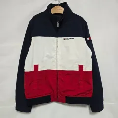 Tommy Hilfiger トミーヒルフィガー ネイビー 白 レッド 季節の変わり目 ウィンドブレーカー ジャケット キッズ 6-7歳 1002