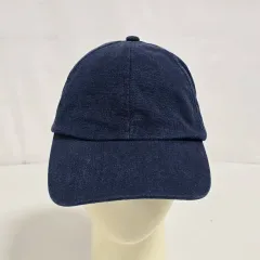 ネイビー 無地 ベースボールキャップ S-M 0924