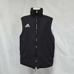 アディダス リバーシブル キルティング ブラック ダウン ベスト メンズ 90-95 1110