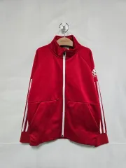 アディダス コンバットスポーツ レッド 起毛 トラスーツ トラック ジャージ キッズ 120 1210