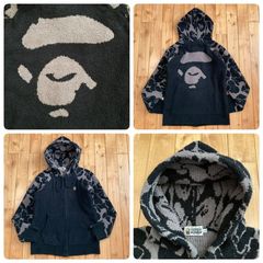 A Bathing Ape フリースパーカー 雪柄 Sサイズ - メルカリ