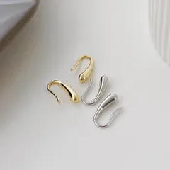 フックピアス 雫 ドロップ ゴールド シルバー EH012