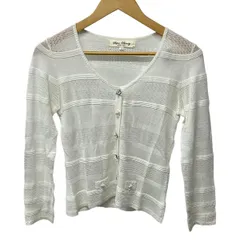 SUPERBEAUTY(スーパービューティー) カーディガン サイズ40 M レディース 白 スパンコール/ビーズ