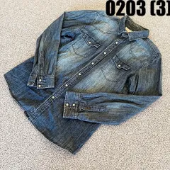 100 GIORDANO ジョルダーノ ダブルポケット ウェスタン シャツ