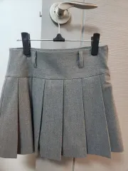 MUSINSA グレー プリーツ ミニスカート