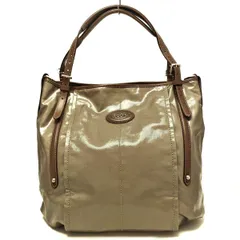 TOD'S(トッズ) トートバッグ - グレーベージュ×ダークブラウン レザー