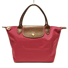 LONGCHAMP(ロンシャン) ハンドバッグ ル・プリアージュオリジナル ボルドー×ダークブラウン 折りたたみ レザー
