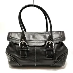 COACH(コーチ) ショルダーバッグ レザーフラップサッチェル 9636 黒 レザー