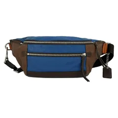 COACH(コーチ) ウエストポーチ トンプソン レザーカラーブロック シティーパック 70899 ブルー×ブラウン×ダークブラウン レザー
