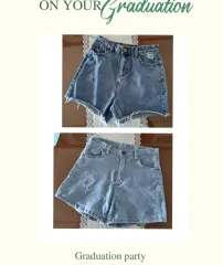 (着用画像) デニム ハーフパンツ 2枚セット: 1万 ONE