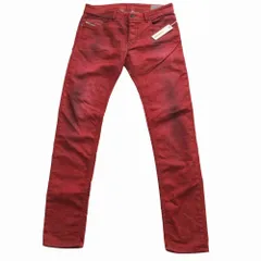 未使用品 DIESEL ディーゼル SLEENKER SLIM SKINNY デニムパンツ ジーンズ ボトムス サイズW32 レッド メンズ 【中古】