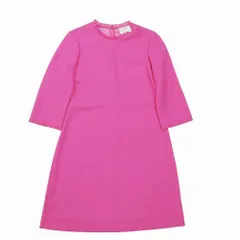 美品 kate spade ケイトスペード ワンピース ドレス フリル 七分袖 ジョーゼット生地 サイズ2 S ピンク レディース 【中古】