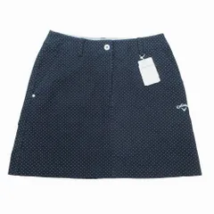 未使用品 Callaway キャロウェイ ピンドット スカート ゴルフ ウェア ボトムス H22128206 サイズM ネイビー レディース 【中古】