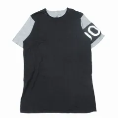 DOPE ドープ ロゴスリーブプリント Tシャツ バイカラー 半袖 トップス グレー ブラック サイズS メンズ 【中古】