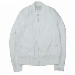 ZARA MAN ザラマン シアサッカー MA-1 ジャケット ブルゾン アウター ホワイト サイズL メンズ 【中古】