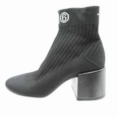 MM6 Maison Margiela エムエムシックス メゾンマルジェラ ニットブーツ ソックス ショートブーツ 37 24cm レディース 【中古】
